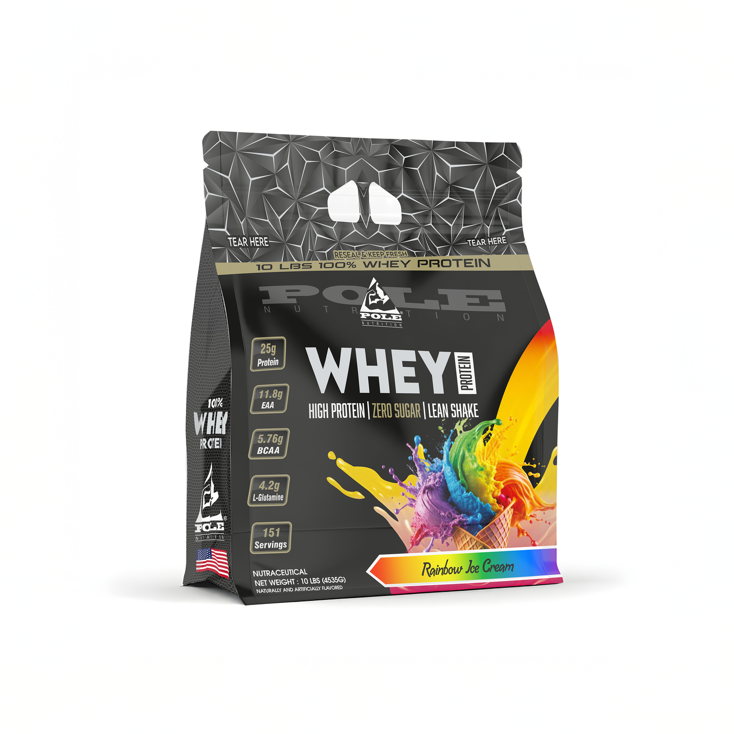 10 LBS POLE Nutrition 100% Whey Protein