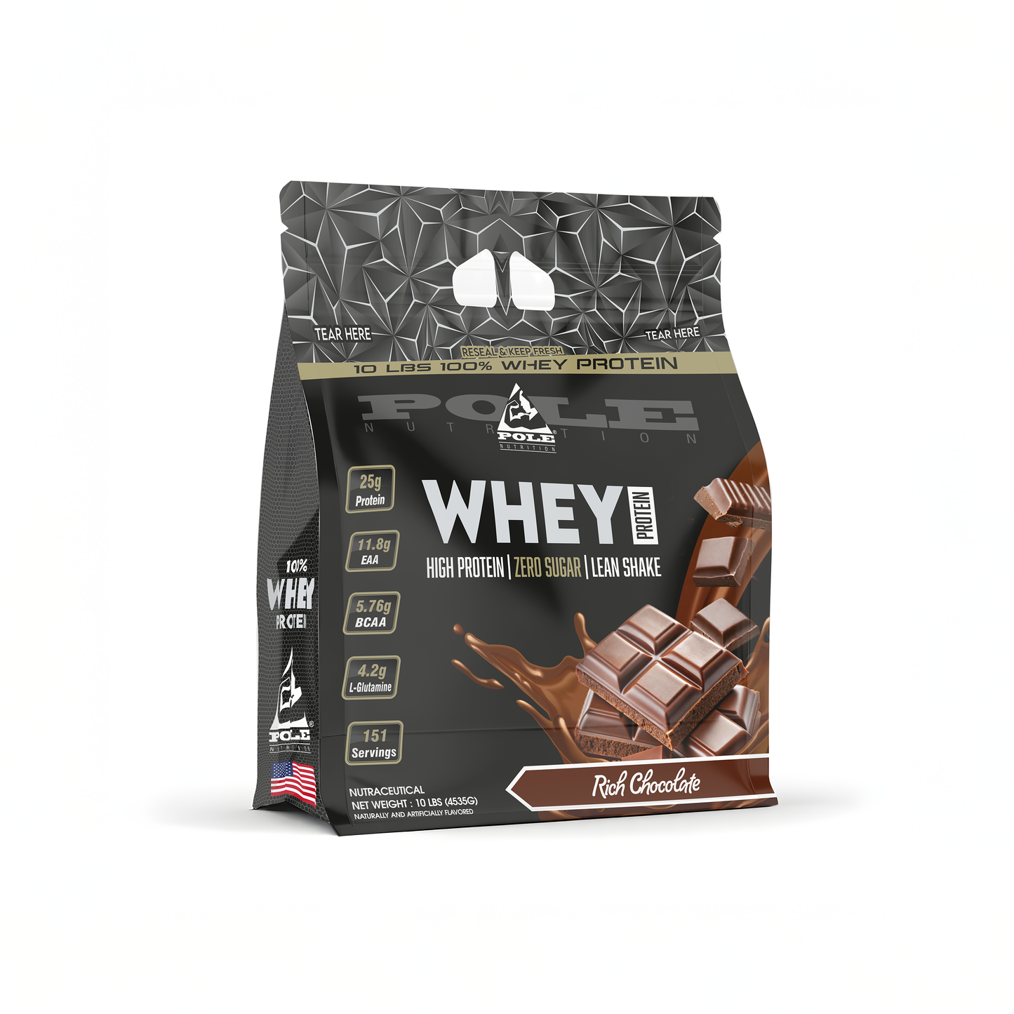 10 LBS POLE Nutrition 100% Whey Protein