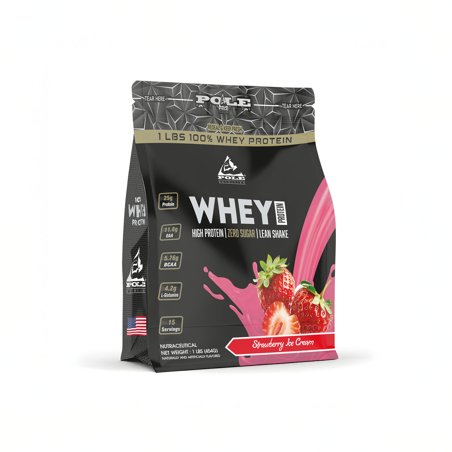 1 LBS POLE Nutrition 100% Whey Protein