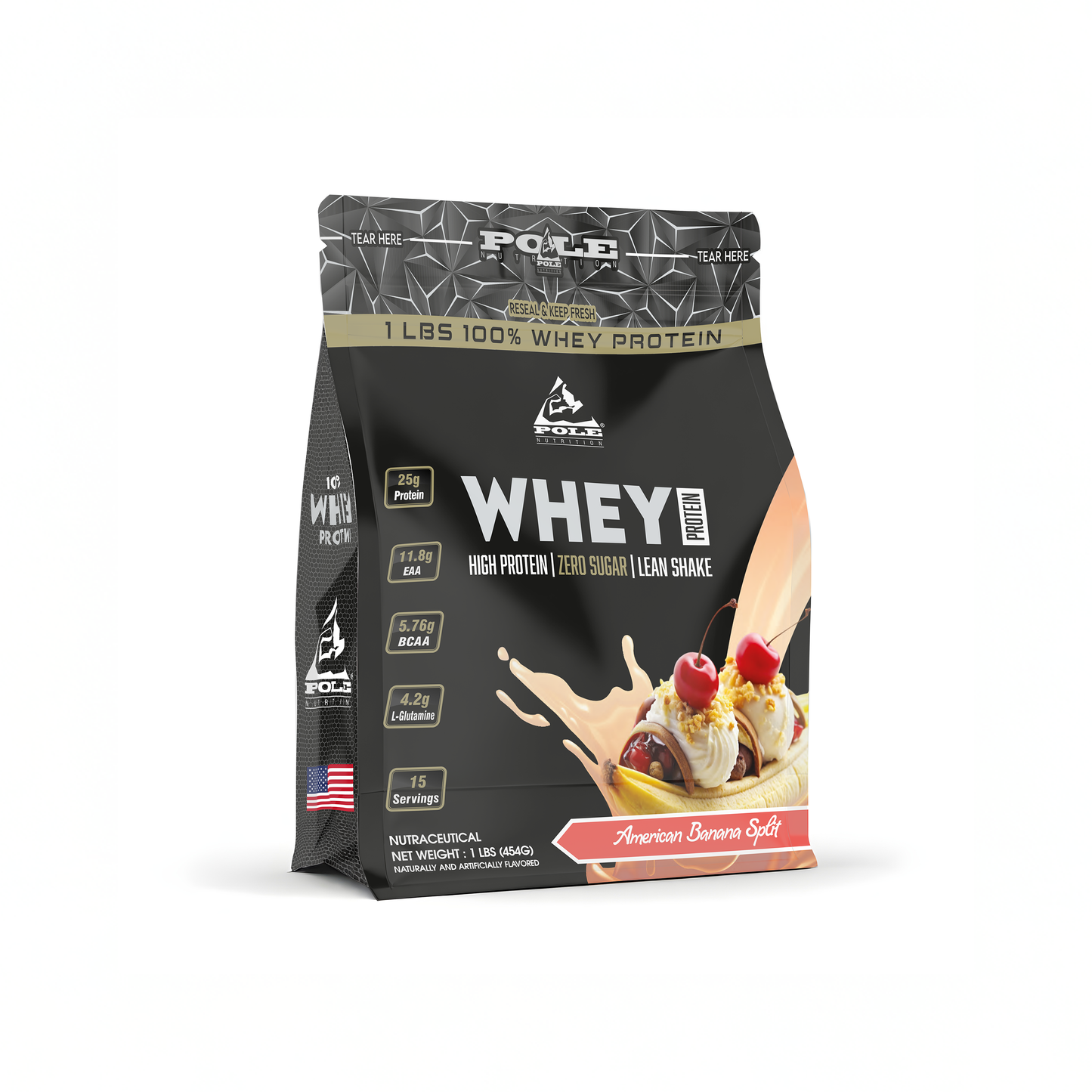 1 LBS POLE Nutrition 100% Whey Protein