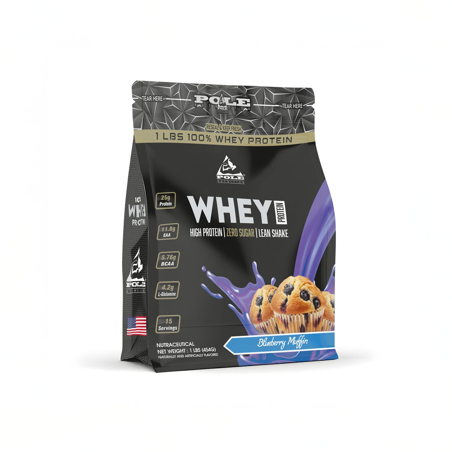 1 LBS POLE Nutrition 100% Whey Protein