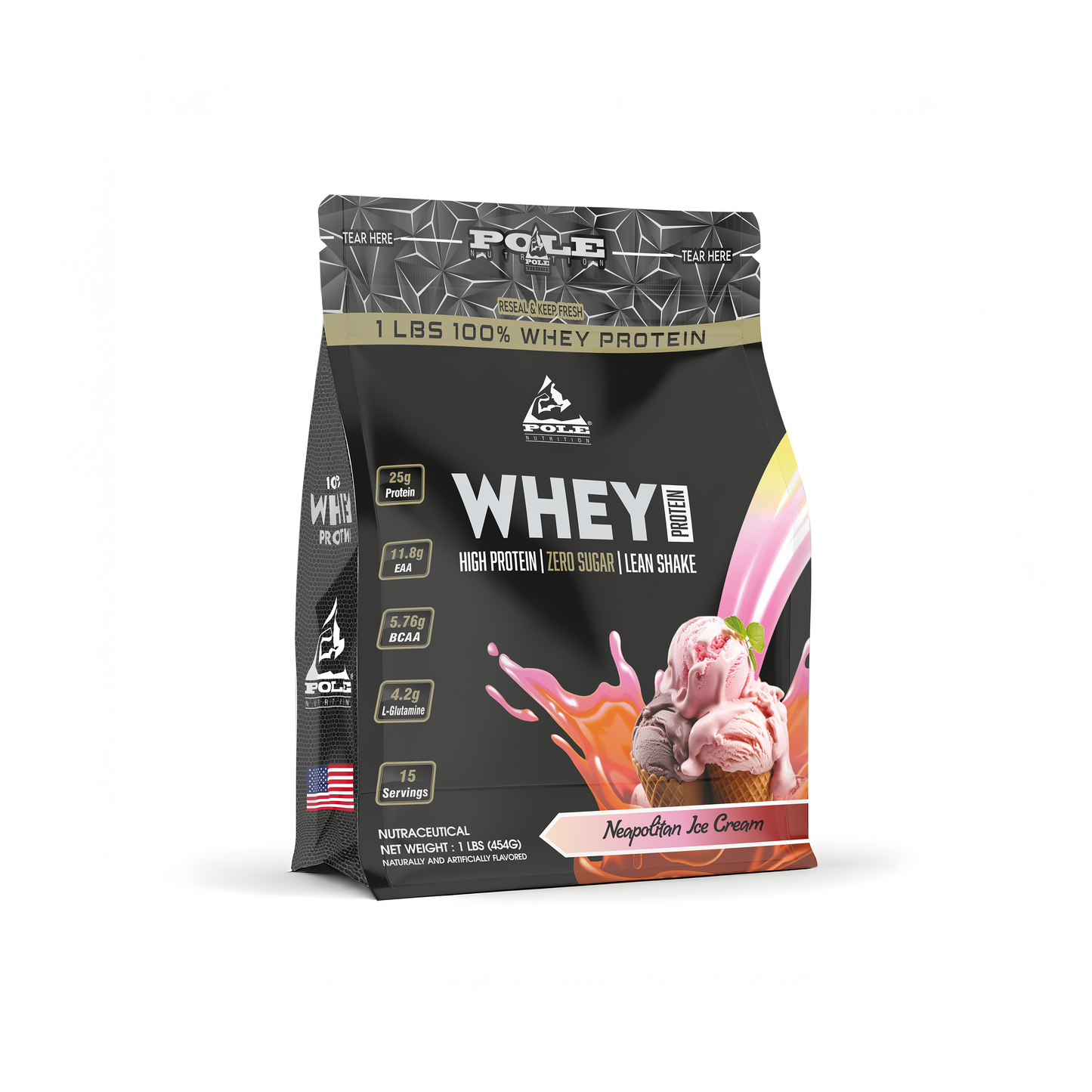 1 LBS POLE Nutrition 100% Whey Protein