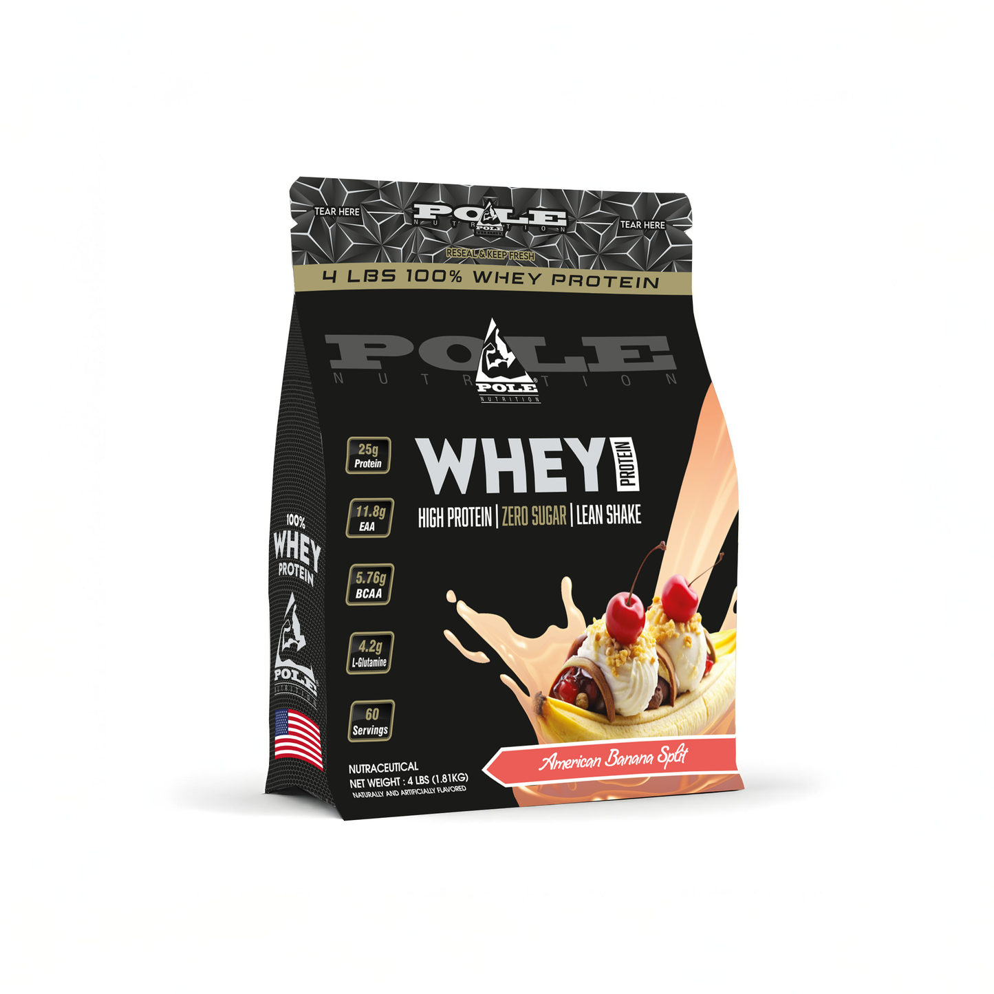 4 LBS POLE Nutrition 100% Whey Protein