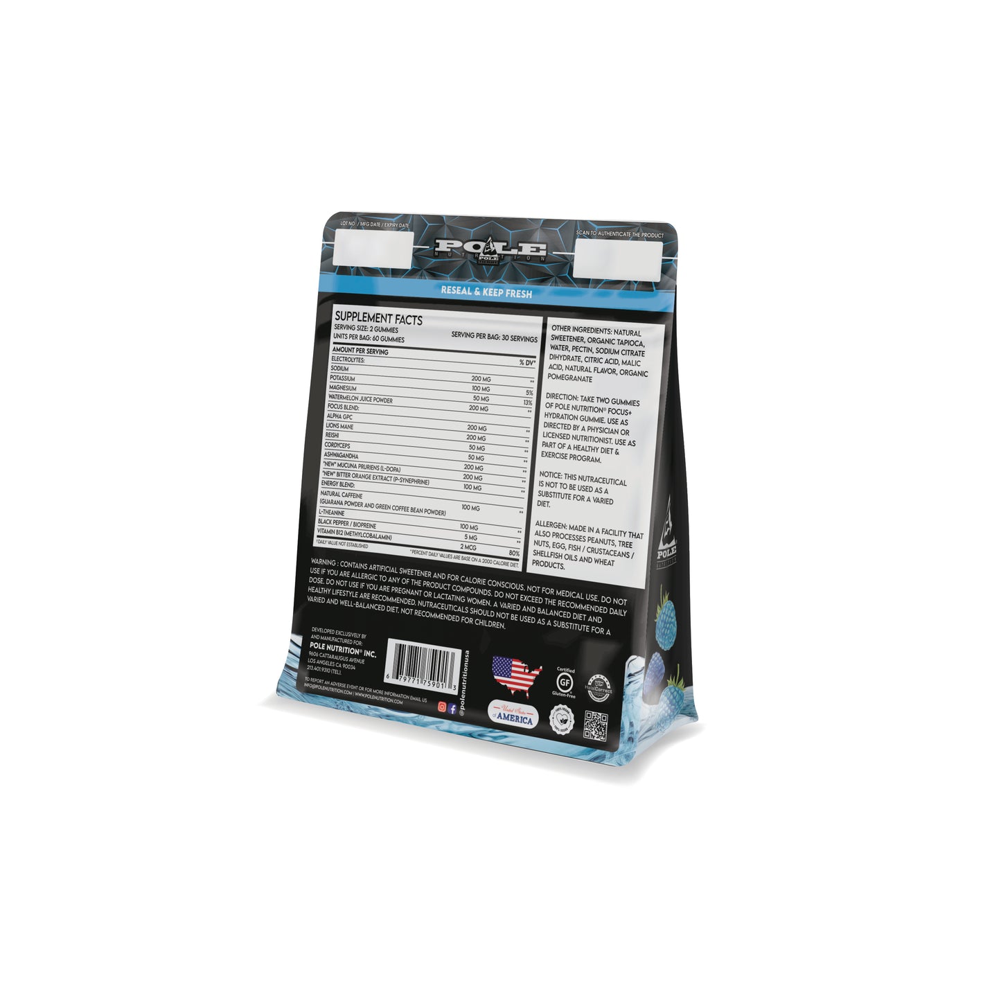 Focus + Hydration Gummies (No Sugar Added)