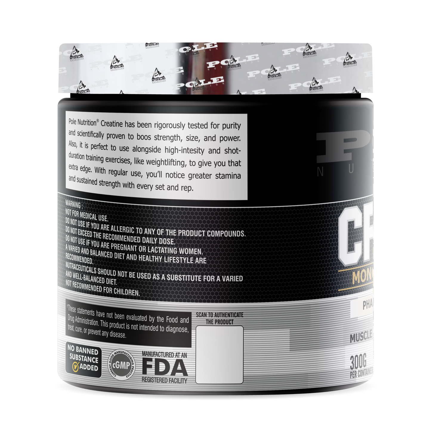 Creatine Monohydrate, 300 Grams Unflavoured