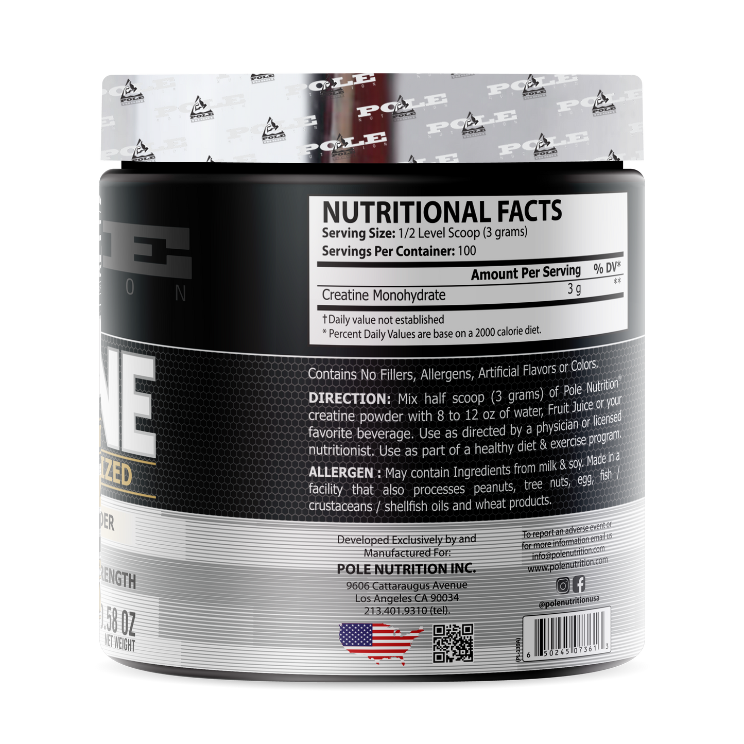 Creatine Monohydrate, 300 Grams Unflavoured