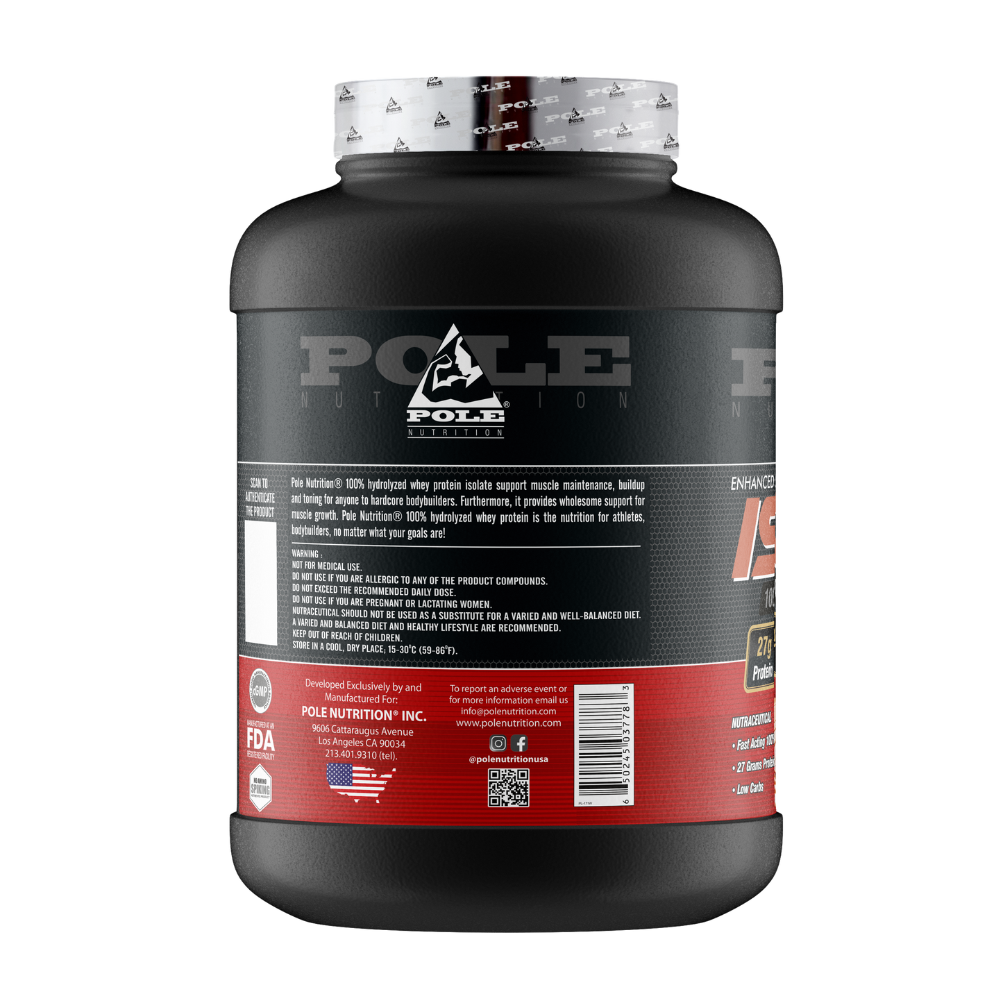 Isolate Protein, 5Lbs, 76 Servings