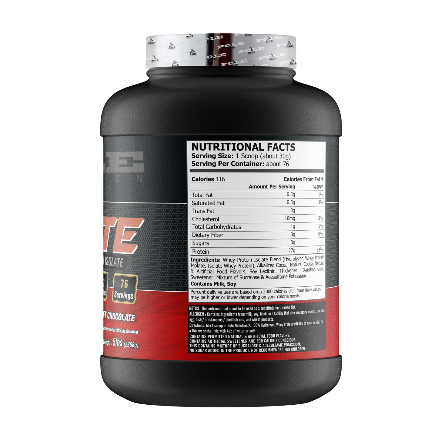 Isolate Protein, 5Lbs, 76 Servings