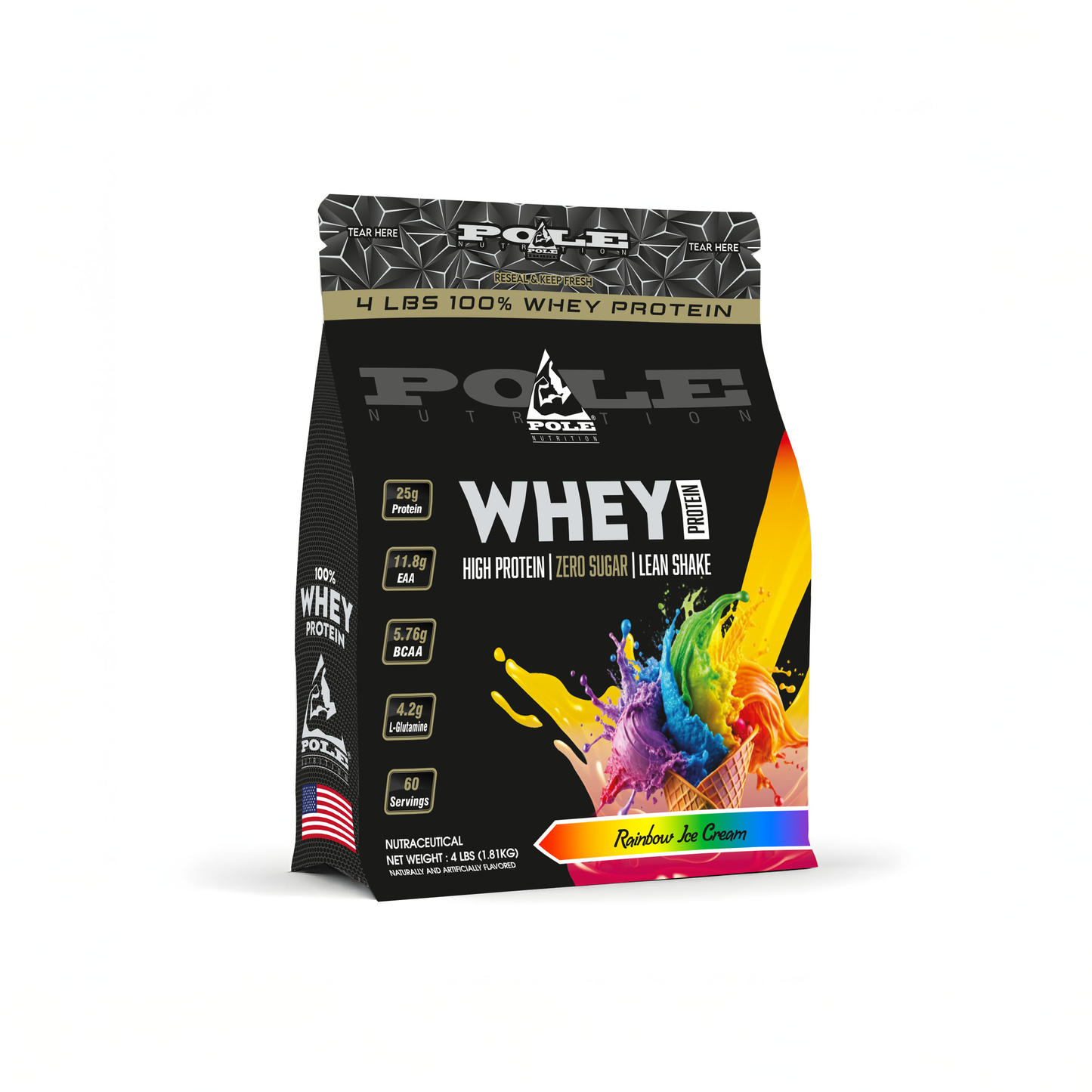4 LBS POLE Nutrition 100% Whey Protein