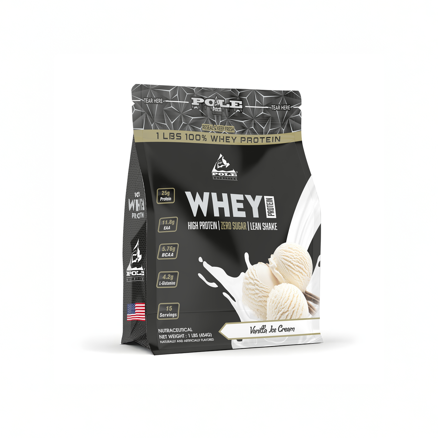 1 LBS POLE Nutrition 100% Whey Protein