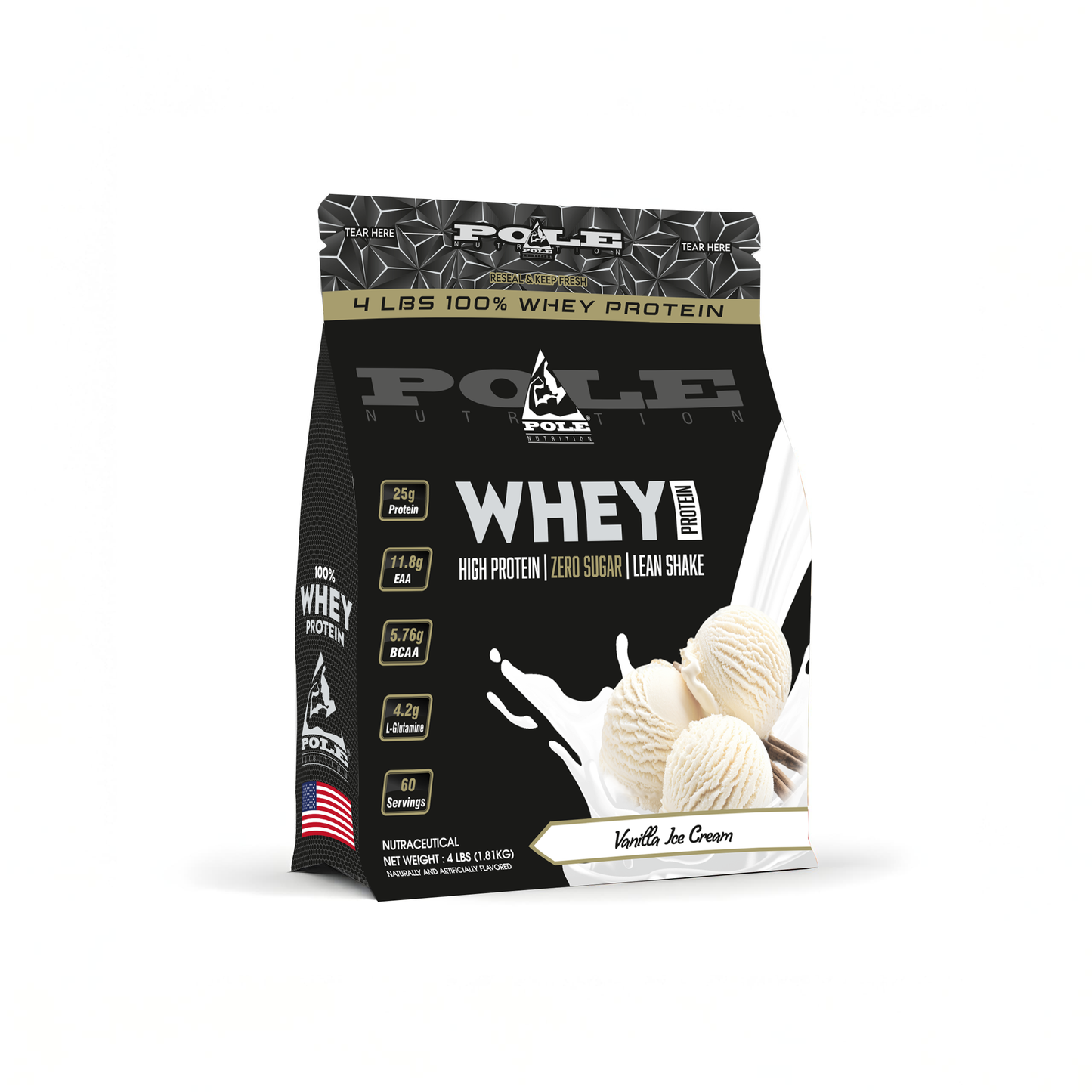 4 LBS POLE Nutrition 100% Whey Protein