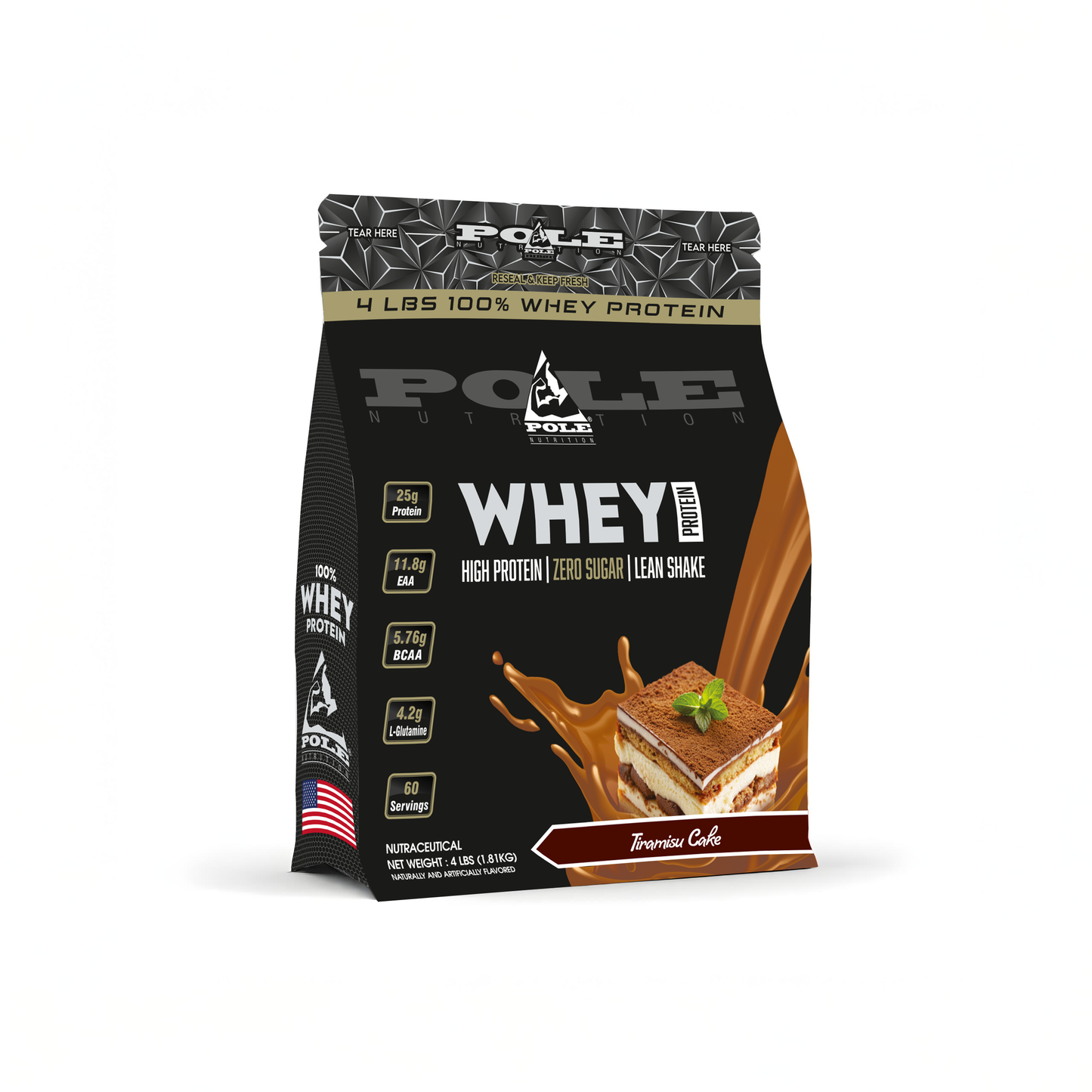 4 LBS POLE Nutrition 100% Whey Protein