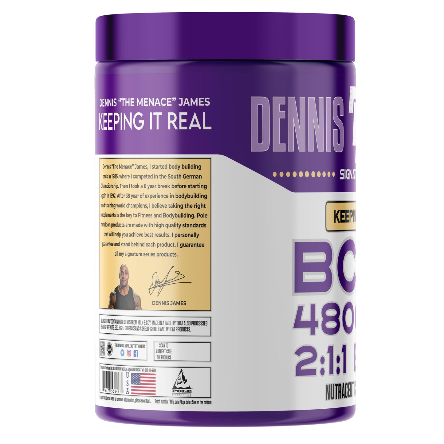 Dennis James Signature Series BCAA 4800MG | 400 Tablets