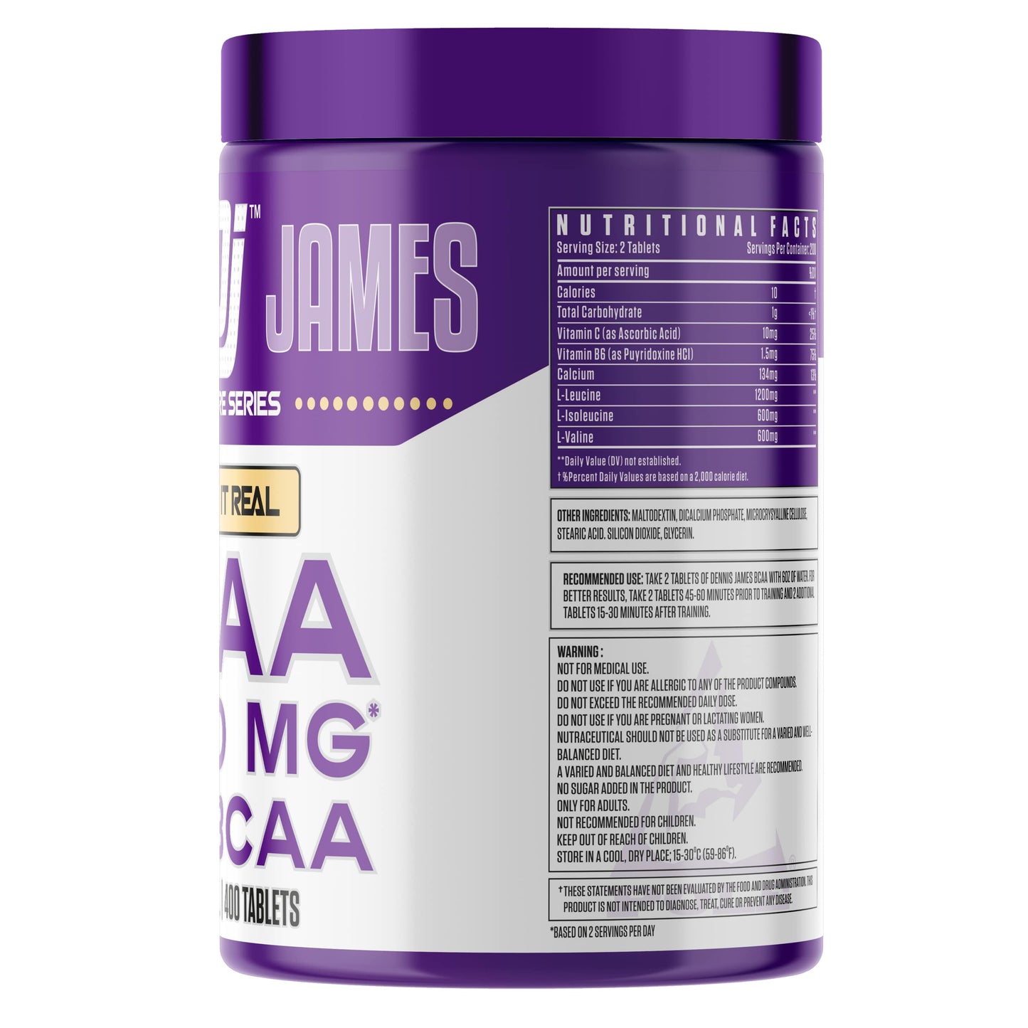 Dennis James Signature Series BCAA 4800MG | 400 Tablets