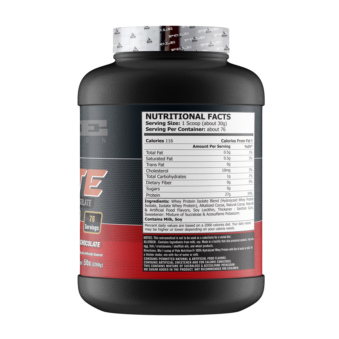 Isolate Protein, 5Lbs, 76 Servings