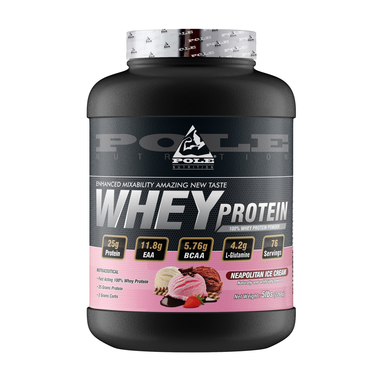 100% Whey Protein Powder, 5Lbs