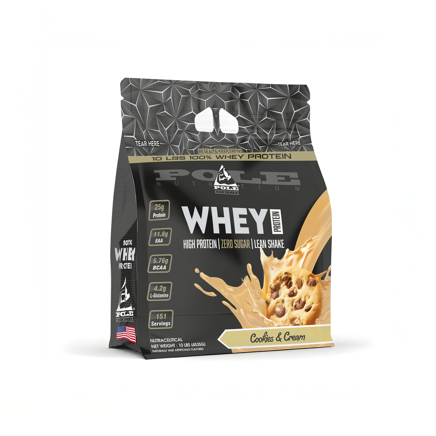 10 LBS POLE Nutrition 100% Whey Protein