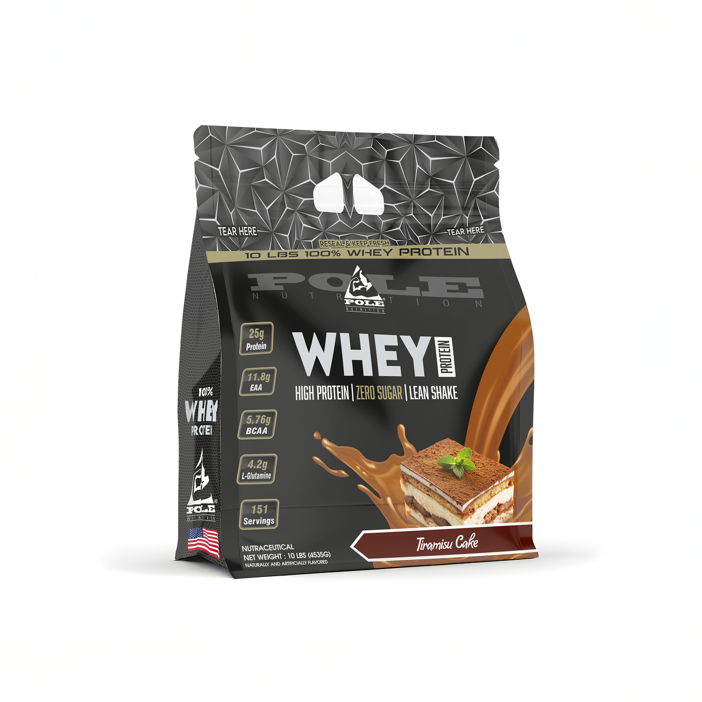 10 LBS POLE Nutrition 100% Whey Protein