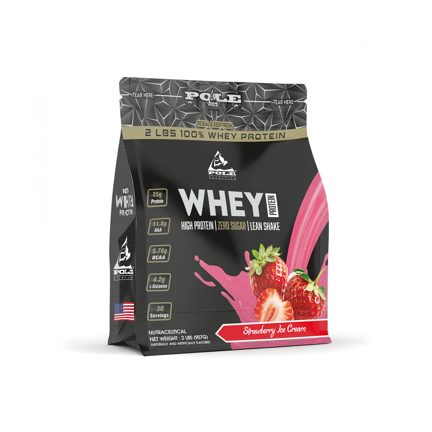 2 LBS POLE Nutrition 100% Whey Protein