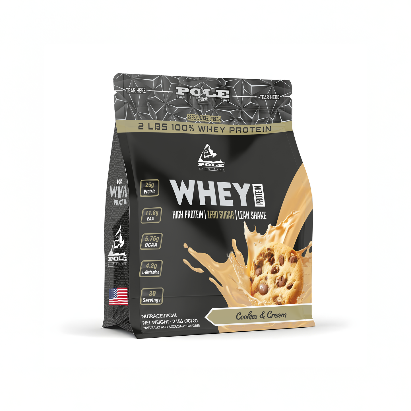2 LBS POLE Nutrition 100% Whey Protein