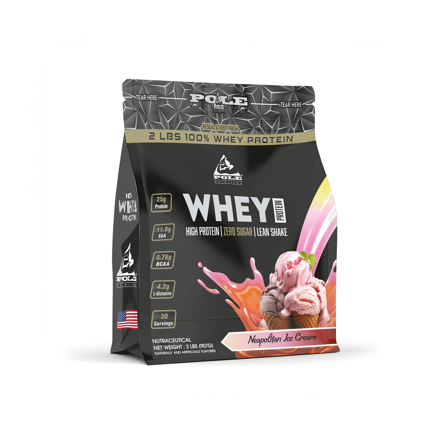 2 LBS POLE Nutrition 100% Whey Protein