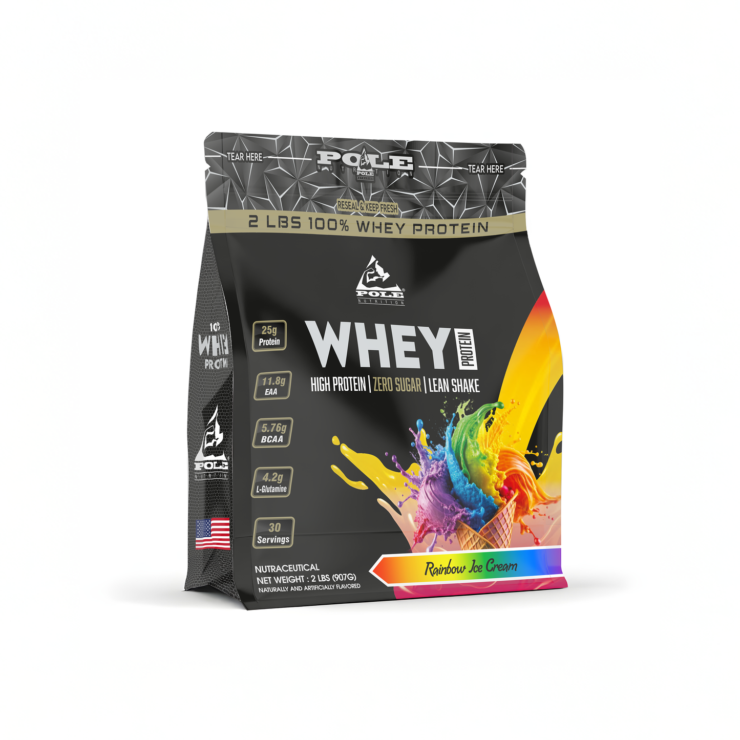 2 LBS POLE Nutrition 100% Whey Protein