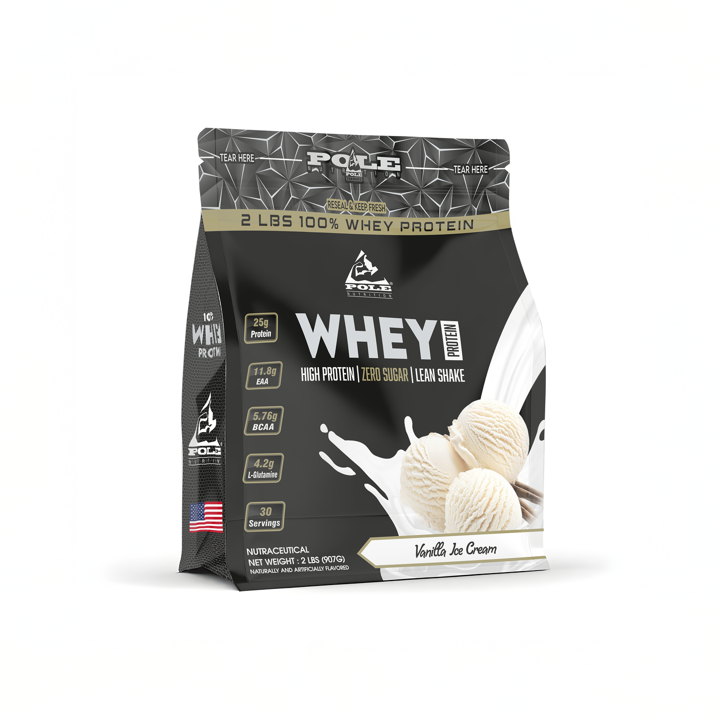 2 LBS POLE Nutrition 100% Whey Protein