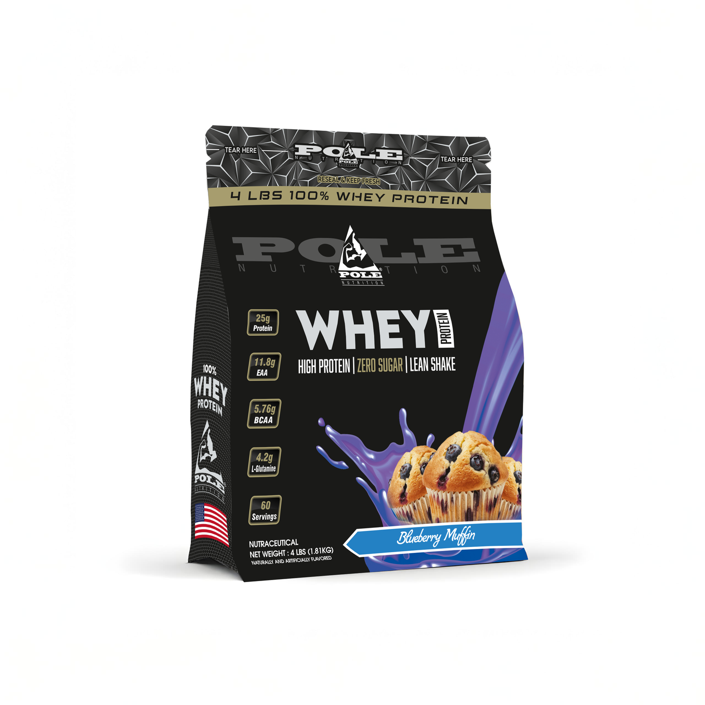 4 LBS POLE Nutrition 100% Whey Protein