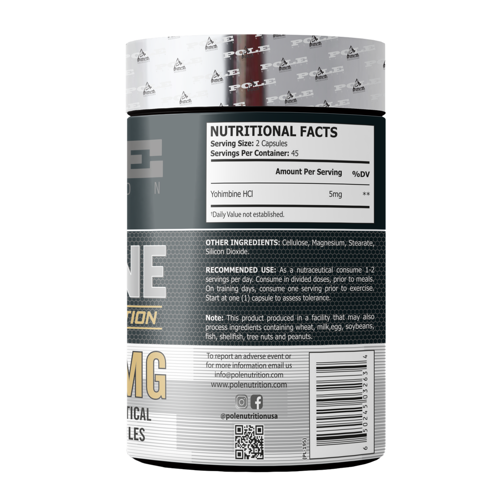 Yohimbine HCL, 90 Capsules – POLE & DENNIS JAMES