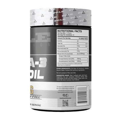Omega-3 Fish Oil 1000mg, 120 Softgels