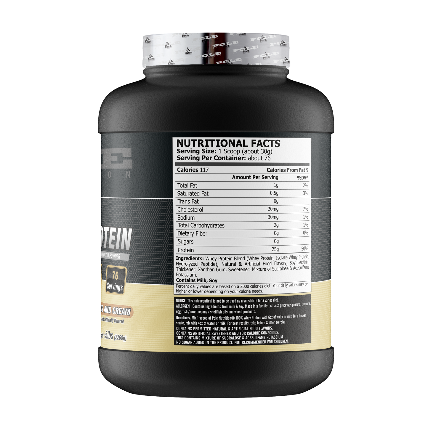 100% Whey Protein Powder 5Lbs