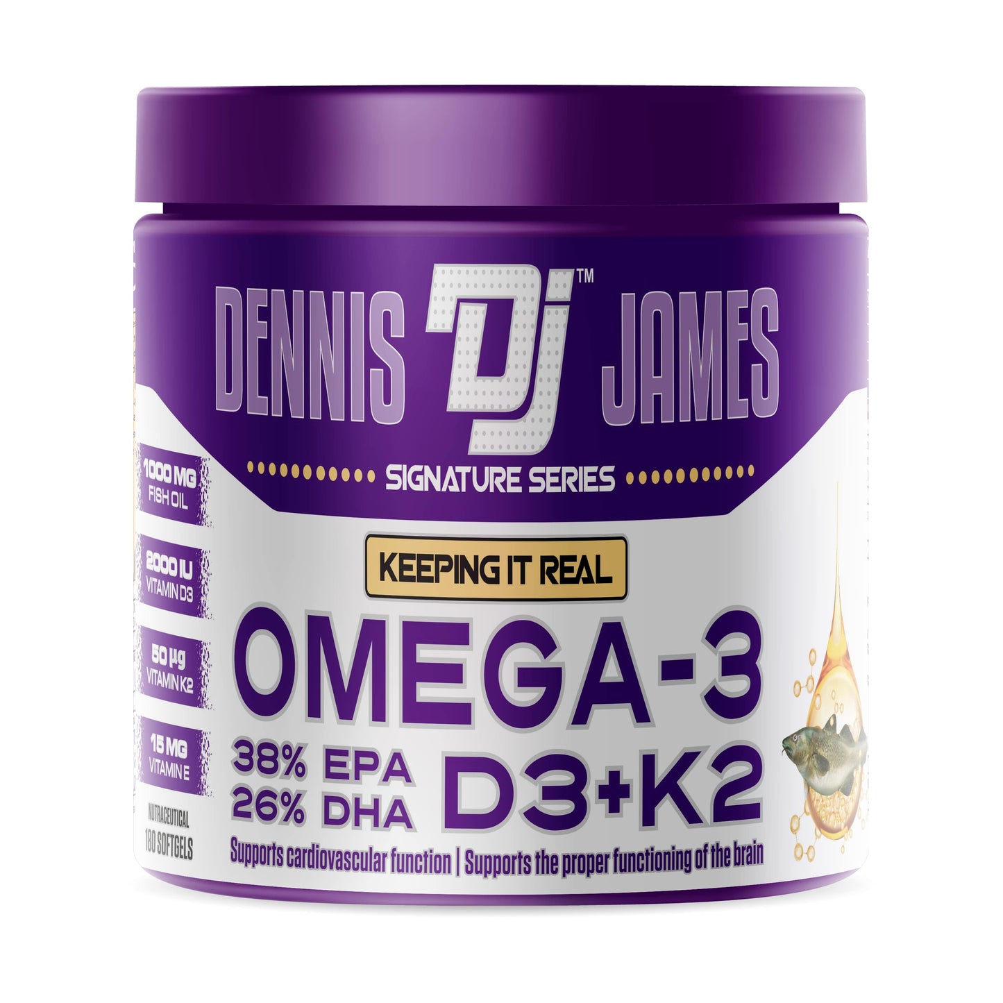 Dennis James Signature Series Omega-3 Fish Oil 180 Softgels