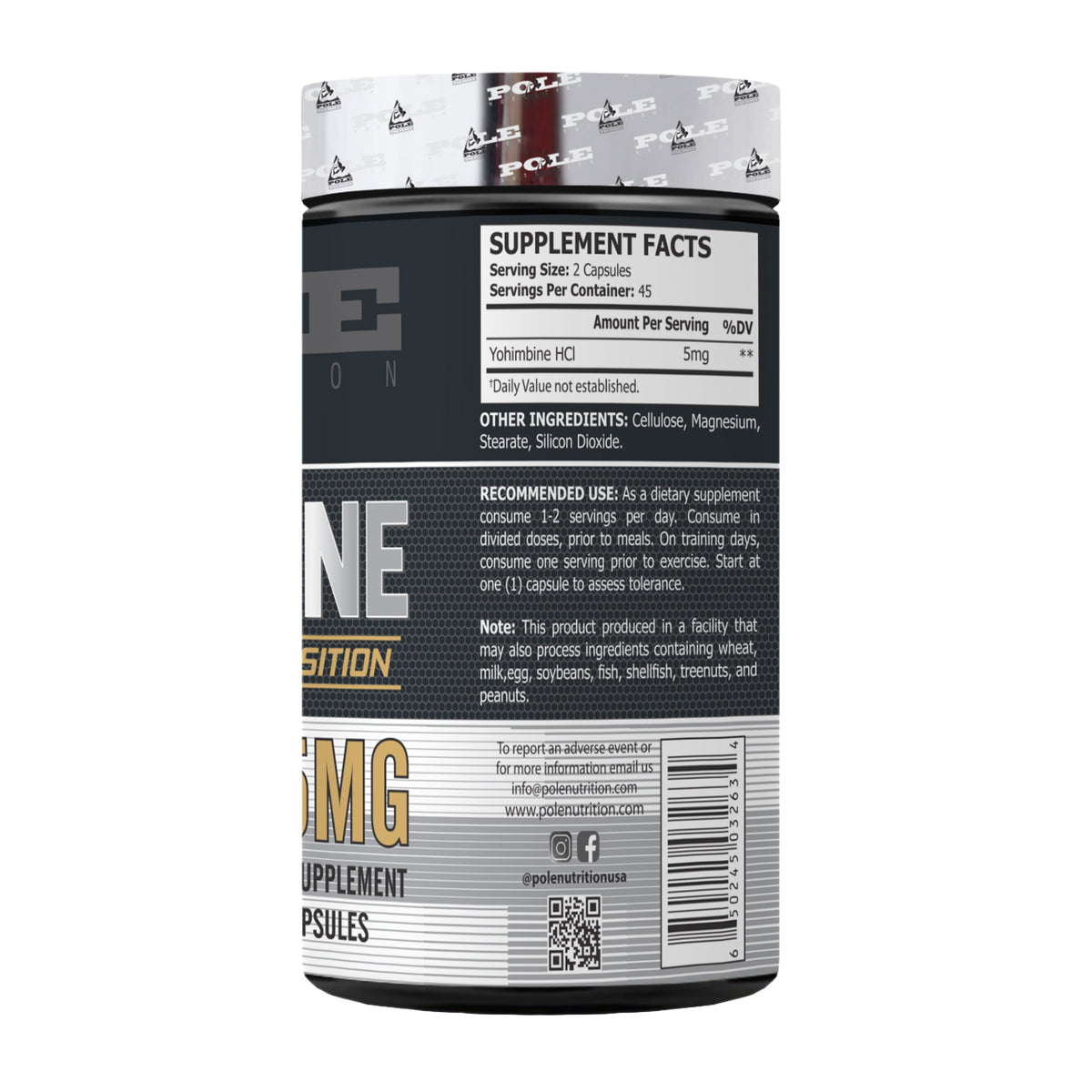 Pole Nutrition YOHIMBINE 90 Caps view 2